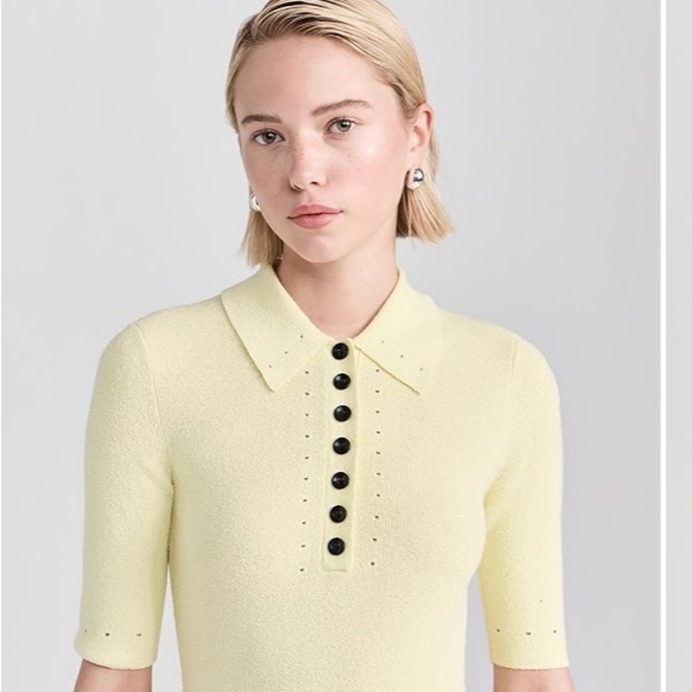 Proenza Schouler White Label Spencer Polo in Boucle Viscose